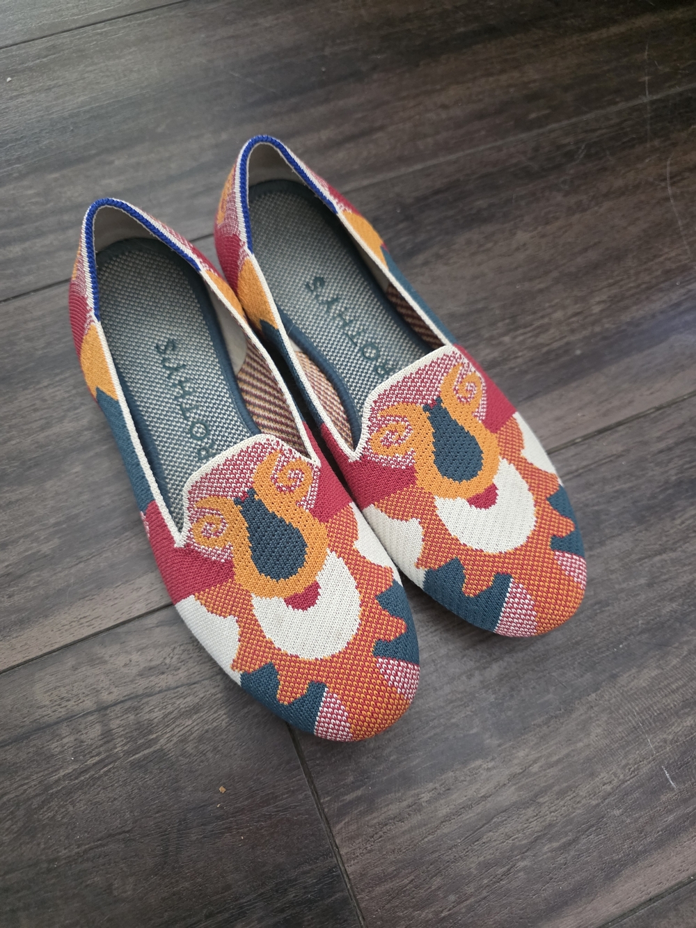 Rothy's Multicolor Patterned Knit Slip-On Flats - Picture 2 of 5